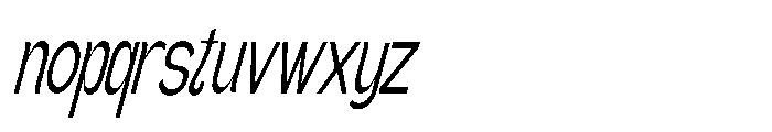 Gathia Sans  Condensed Slant Regular Font LOWERCASE