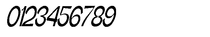Gathia Sans  Condensed Slant Semi Bold Font OTHER CHARS