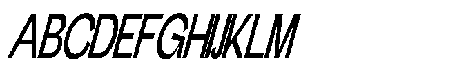 Gathia Sans  Condensed Slant Semi Bold Font UPPERCASE