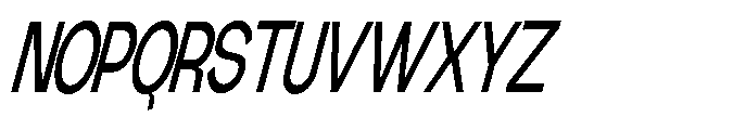 Gathia Sans  Condensed Slant Semi Bold Font UPPERCASE
