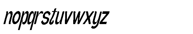 Gathia Sans  Condensed Slant Semi Bold Font LOWERCASE