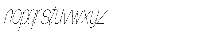 Gathia Sans  Condensed Slant Thin Font LOWERCASE