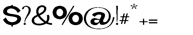 Gathia Sans  Expanded Bold Font OTHER CHARS