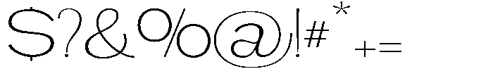 Gathia Sans  Expanded Extra Light Font OTHER CHARS