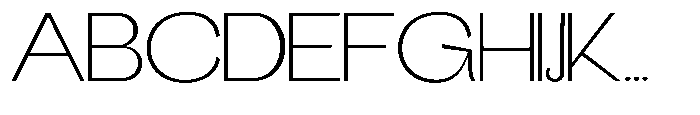 Gathia Sans  Expanded Extra Light Font UPPERCASE