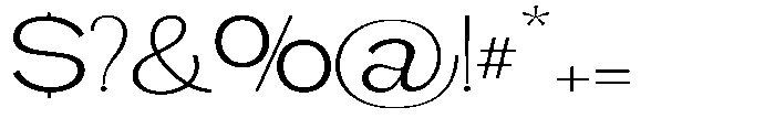 Gathia Sans  Expanded Light Font OTHER CHARS
