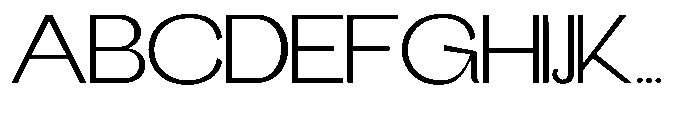 Gathia Sans  Expanded Light Font UPPERCASE