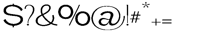 Gathia Sans  Expanded Regular Font OTHER CHARS
