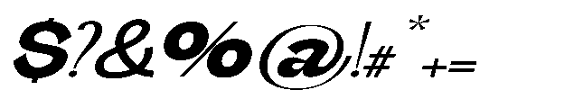 Gathia Sans  Expanded Slant Black Font OTHER CHARS