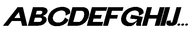 Gathia Sans  Expanded Slant Black Font UPPERCASE