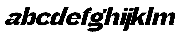 Gathia Sans  Expanded Slant Black FONT