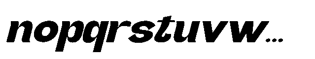 Gathia Sans  Expanded Slant Black Font LOWERCASE