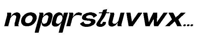 Gathia Sans  Expanded Slant Bold Font LOWERCASE