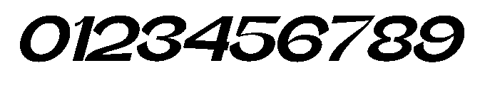 Gathia Sans  Expanded Slant Extra Bold Font OTHER CHARS