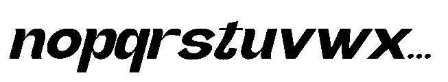 Gathia Sans  Expanded Slant Extra Bold Font LOWERCASE
