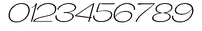 Gathia Sans  Expanded Slant Extra Light Font OTHER CHARS