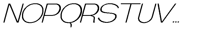 Gathia Sans  Expanded Slant Extra Light Font UPPERCASE