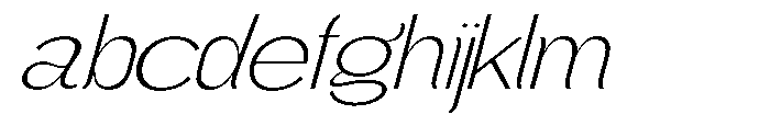 Gathia Sans  Expanded Slant Extra Light FONT