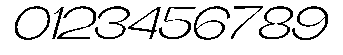 Gathia Sans  Expanded Slant Light Font OTHER CHARS