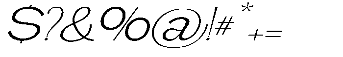 Gathia Sans  Expanded Slant Light Font OTHER CHARS