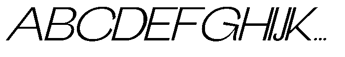 Gathia Sans  Expanded Slant Light Font UPPERCASE
