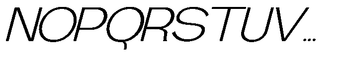 Gathia Sans  Expanded Slant Light Font UPPERCASE