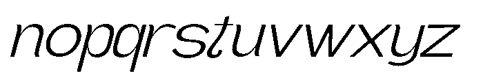 Gathia Sans  Expanded Slant Light Font LOWERCASE