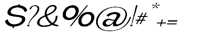 Gathia Sans  Expanded Slant Medium Font OTHER CHARS