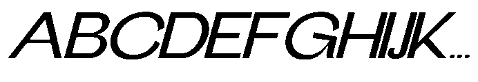 Gathia Sans  Expanded Slant Medium Font UPPERCASE