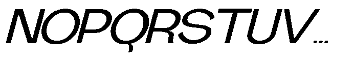 Gathia Sans  Expanded Slant Medium Font UPPERCASE
