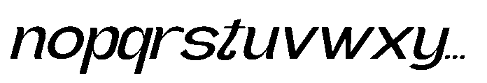 Gathia Sans  Expanded Slant Medium Font LOWERCASE