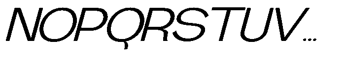 Gathia Sans  Expanded Slant Regular Font UPPERCASE