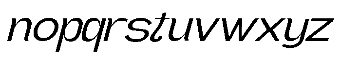 Gathia Sans  Expanded Slant Regular Font LOWERCASE