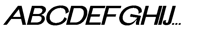 Gathia Sans  Expanded Slant Semi Bold Font UPPERCASE