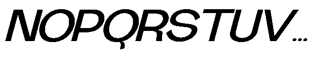 Gathia Sans  Expanded Slant Semi Bold Font UPPERCASE