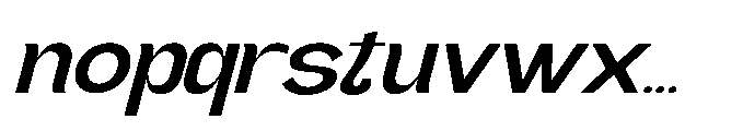 Gathia Sans  Expanded Slant Semi Bold Font LOWERCASE