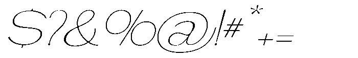 Gathia Sans  Expanded Slant Thin Font OTHER CHARS