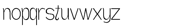 Gathia Sans  Extra Light Font LOWERCASE