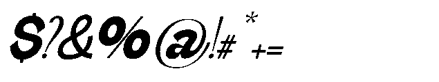 Gathia Sans  Slant Black Font OTHER CHARS