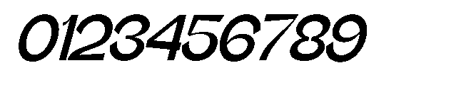 Gathia Sans  Slant Bold Font OTHER CHARS