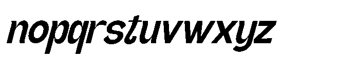 Gathia Sans  Slant Bold Font LOWERCASE