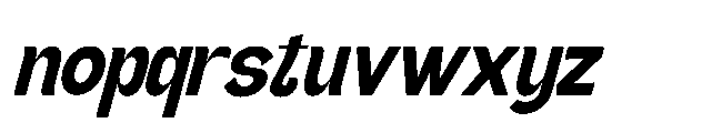 Gathia Sans  Slant Extra Bold Font LOWERCASE