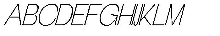 Gathia Sans  Slant Extra Light Font UPPERCASE