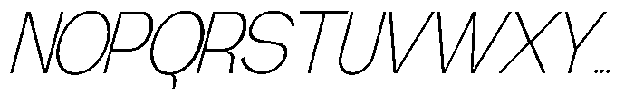 Gathia Sans  Slant Extra Light Font UPPERCASE