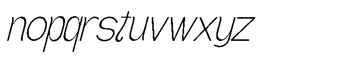 Gathia Sans  Slant Extra Light Font LOWERCASE