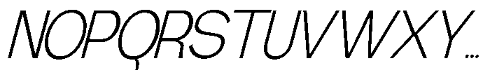 Gathia Sans  Slant Light Font UPPERCASE