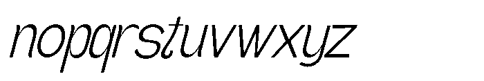 Gathia Sans  Slant Light Font LOWERCASE