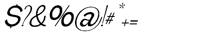 Gathia Sans  Slant Medium Font OTHER CHARS
