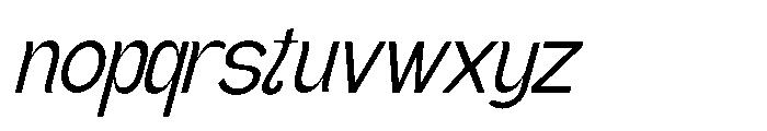 Gathia Sans  Slant Regular Font LOWERCASE