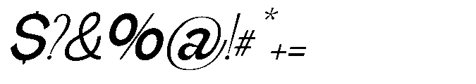 Gathia Sans  Slant Semi Bold Font OTHER CHARS
